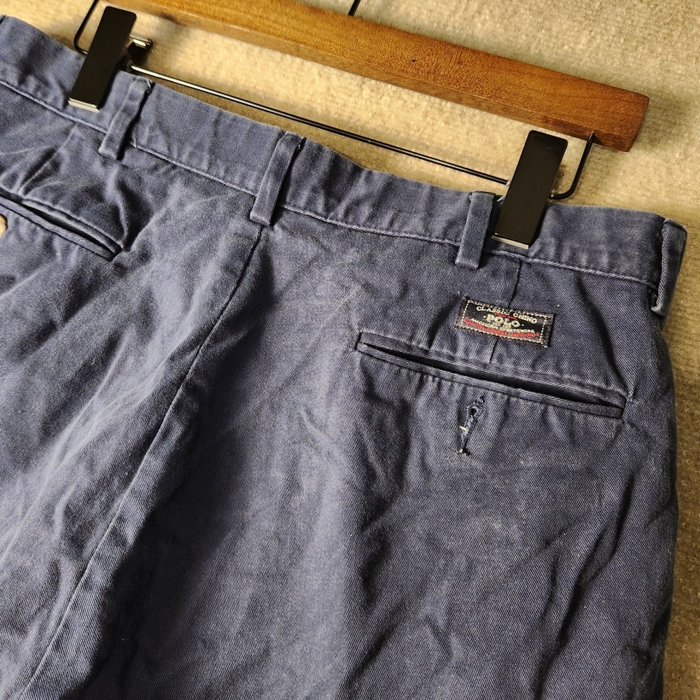 Polo Ralph Lauren Prospect Short Mens 34 Navy Blue Classic Chino Cotton Twill
